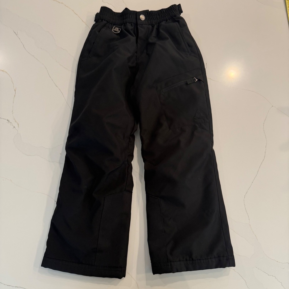 Gerry‎ Black Ski Snow Pants Size S 7/8 Insulated Waterproof Winter Kids